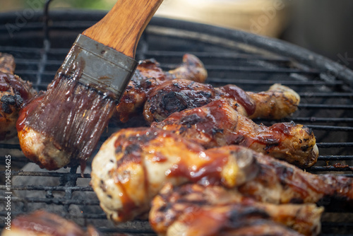Cooking BBQ Chicken Legs