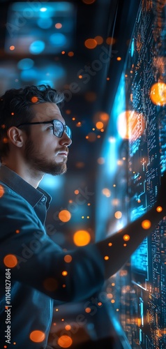 Deploying ai solutions an it specialist's journey in a sleek modern workspace for enhanced efficiency