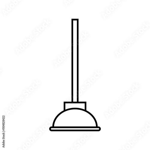 toilet plunger icon Flat design style. vector plunger icon illustration isolated on white,
