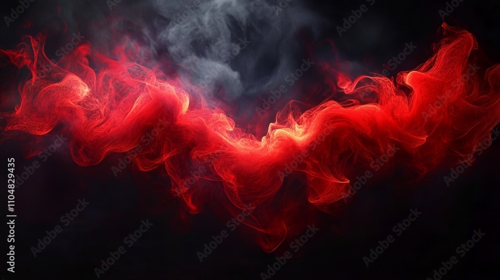 Vibrant Red Flames Swirling in Darkness Abstract Art Vibrant Red Flames Swirling in Darkness Abstract Art