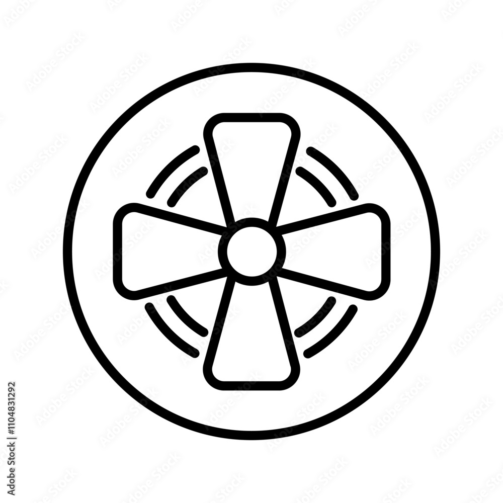 fan icon vector simple fan icon vector simple