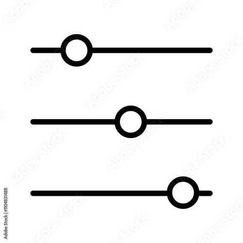 Adjustment button icon vector simple