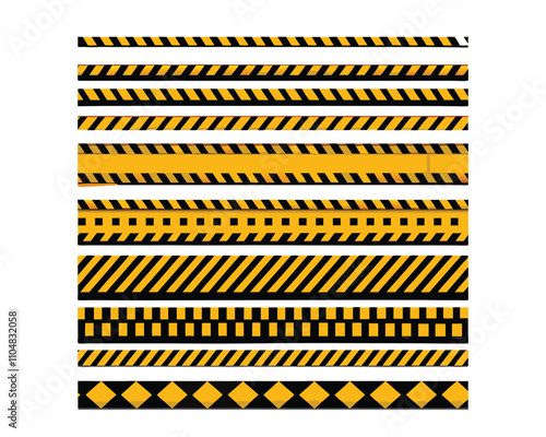 tapes for restriction and dangerous zones.