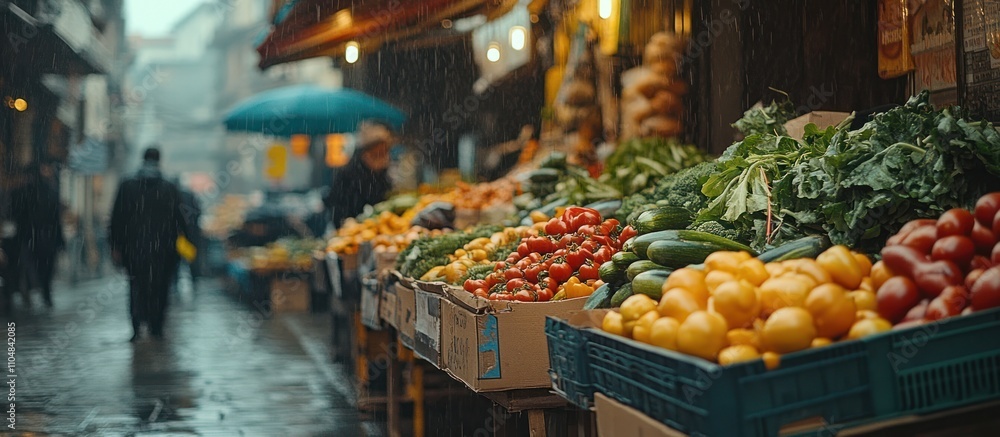 Fresh Produce at a Wet Market. Fresh Produce at a Wet Market.