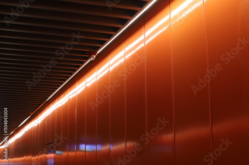 Bright lighting of buildings and structures close-up. Abstract drawings and backgrounds.