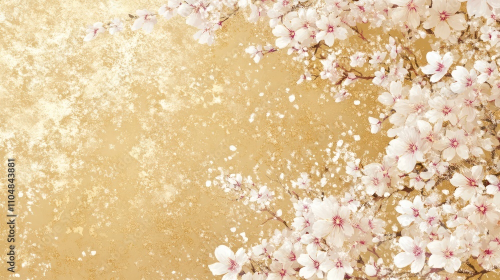 Golden Blossom: A Delicate Springtime Floral Fantasy Golden Blossom: A Delicate Springtime Floral Fantasy