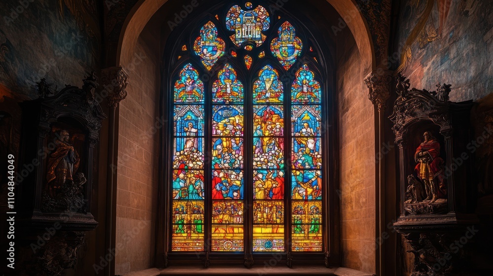 Fototapeta premium Stained Glass Window in a Church