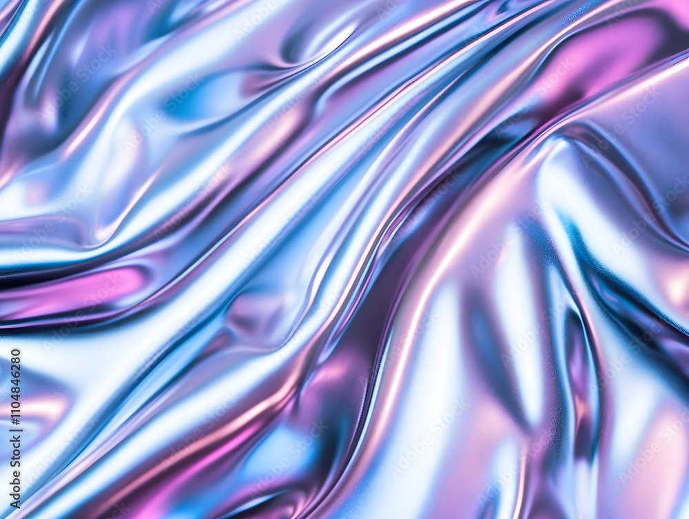 Obraz premium Shimmering silk fabric abstract textile vibrant colors close-up view modern aesthetic for creative designs