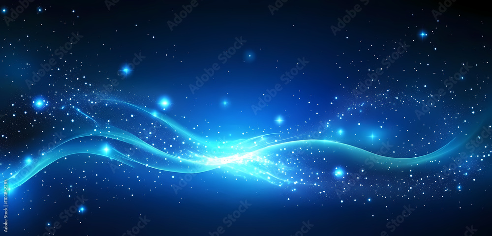 A mesmerizing abstract image featuring flowing, luminous blue waves against a dark background. A mesmerizing abstract image featuring flowing, luminous blue waves against a dark background.
