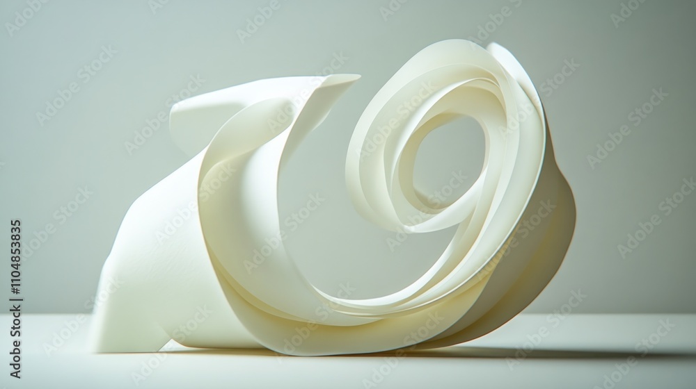 A sculptural design featuring flowing white forms, emphasizing elegance and creativity. A sculptural design featuring flowing white forms, emphasizing elegance and creativity.