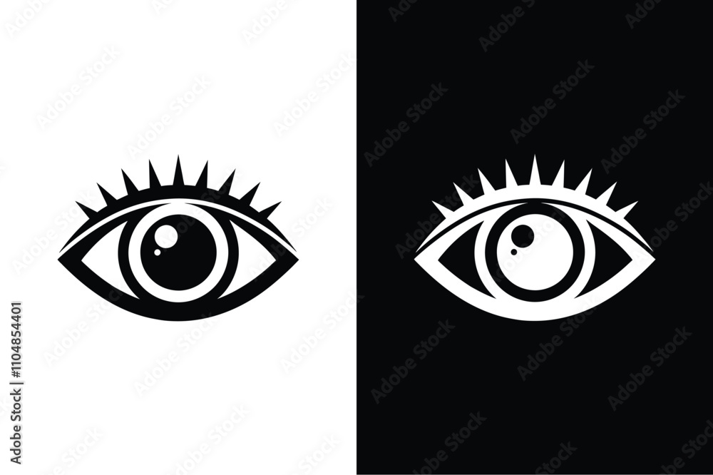Eye Icon Stock Vector. A Modern Collection of Simple Eye Designs Eye Icon Stock Vector. A Modern Collection of Simple Eye Designs