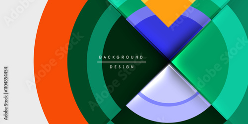 Target circle geometric abstract shapes. Vector Illustration For Wallpaper, Banner, Background, Card, Book Illustration, landing page