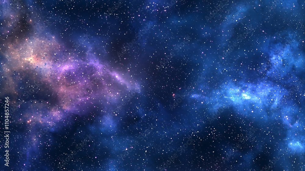 Naklejka premium Cosmic Nebula Background Starry Night Sky Galaxy Space Universe Astronomy