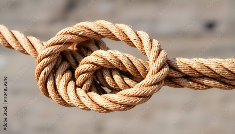 rope and knot A knot made of rope on a solid colored background, rope and knot A knot made of rope on a solid colored background,