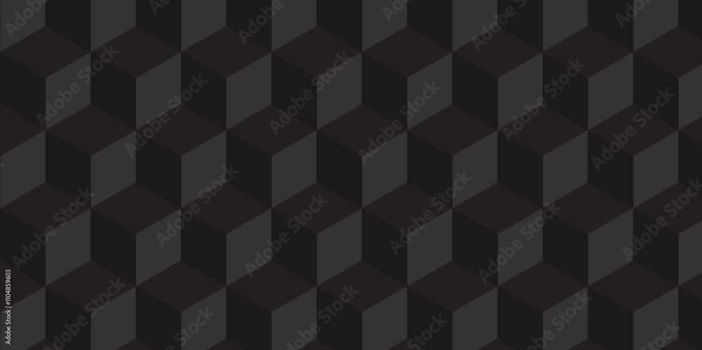 Minimal abstract dark black background from cubes vector art. Geometric tiles and mosaic creative stylish seamless pattern block cube background. minimal hexagon cubes mosaic shape vector design. Minimal abstract dark black background from cubes vector art. Geometric tiles and mosaic creative stylish seamless pattern block cube background. minimal hexagon cubes mosaic shape vector design.