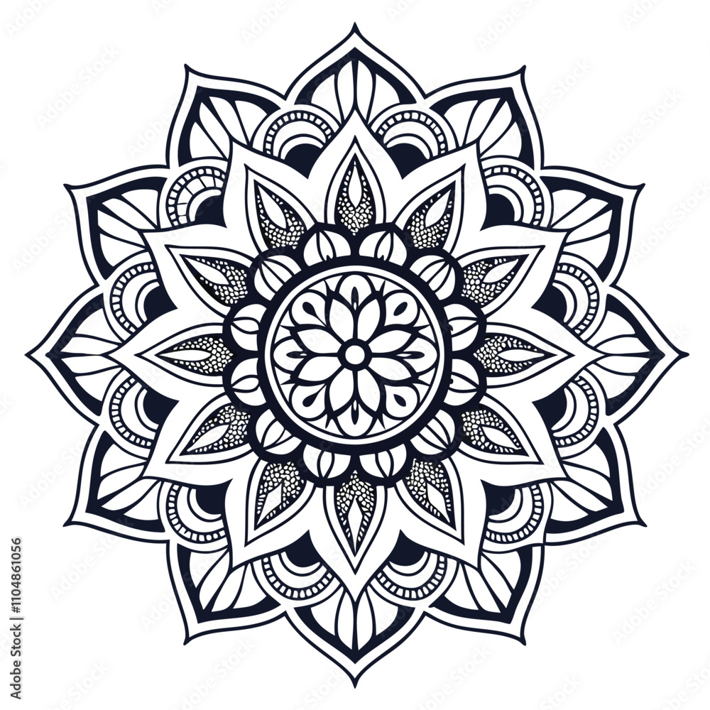 Elegant Mandala Pattern Vector Art Elegant Mandala Pattern Vector Art
