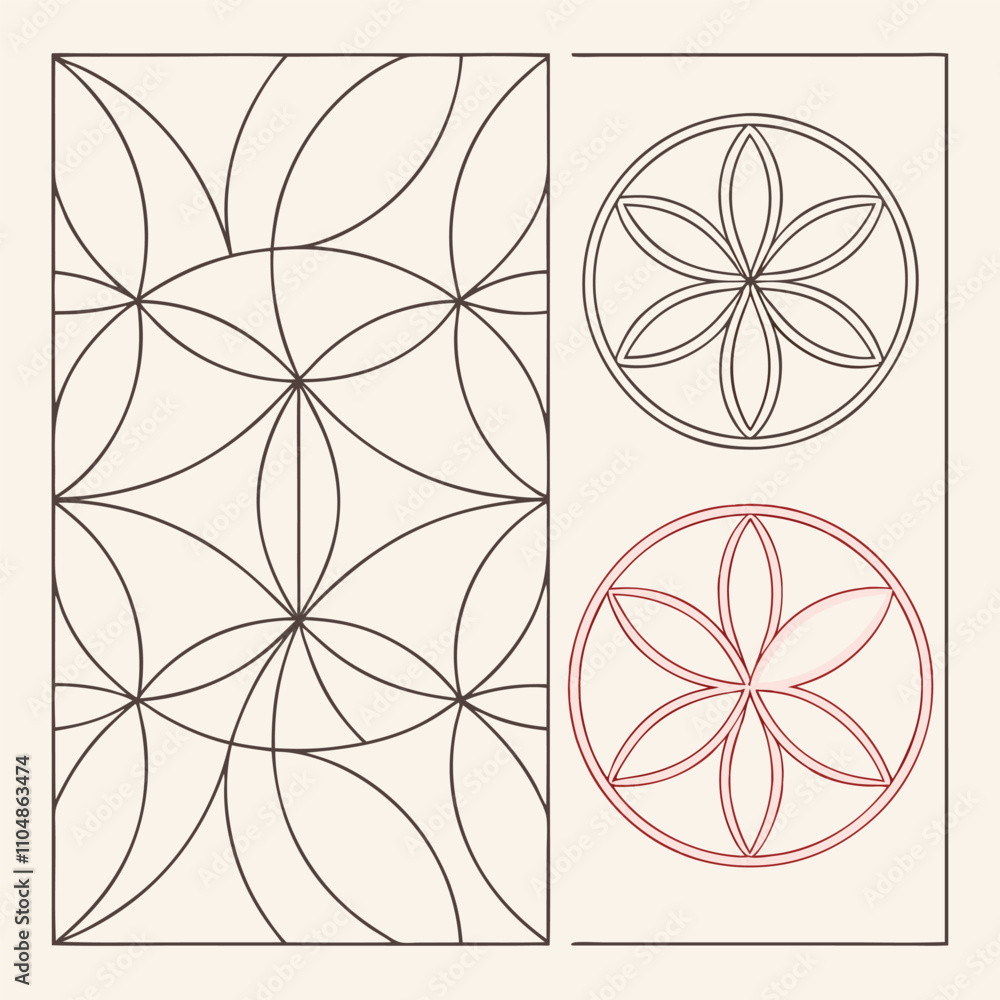 Minimalist Geometric Line Art Patterns for Contemporary Design. Minimalist Geometric Line Art Patterns for Contemporary Design.