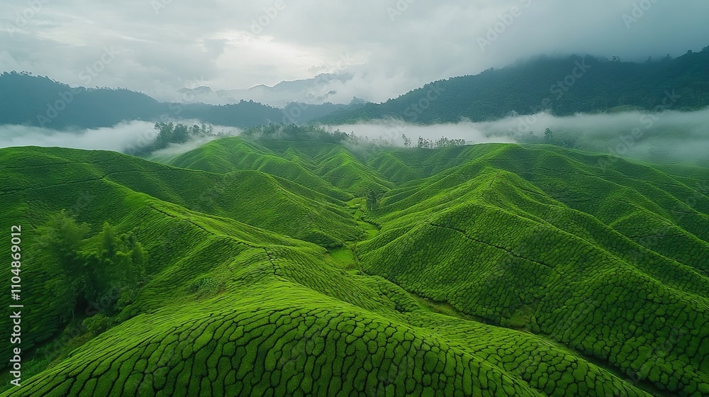Misty Green Tea Plantation Hills Misty Green Tea Plantation Hills