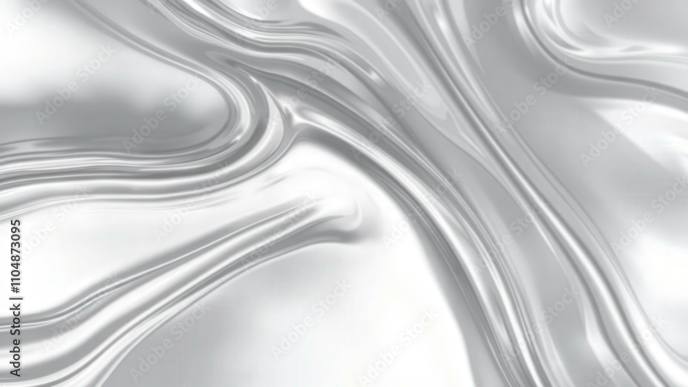 Obraz premium Elegant Silver Swirls: Mesmerizing Abstract Background for Modern Designs, Websites, and Artistic Creations