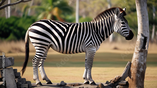 zebra in the wild