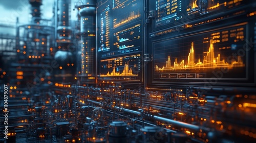 Screens Displaying Gas and Fossil Fuel Data