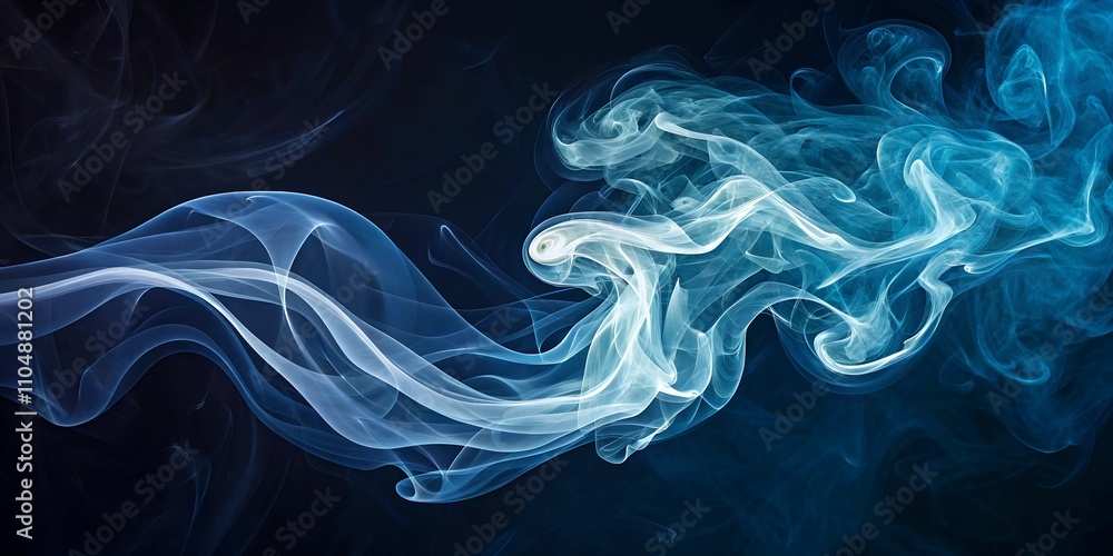 Fototapeta premium Abstract Blue Smoke