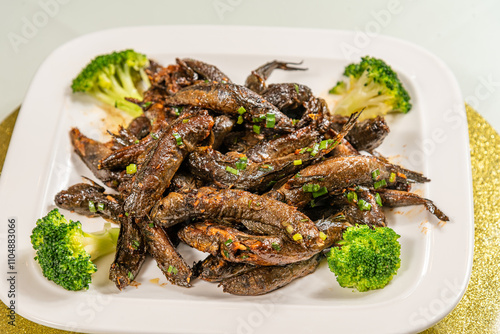 Pan-fried jumping fish