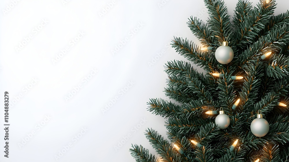 Elegant Christmas Tree with Ornaments and Lights Elegant Christmas Tree with Ornaments and Lights