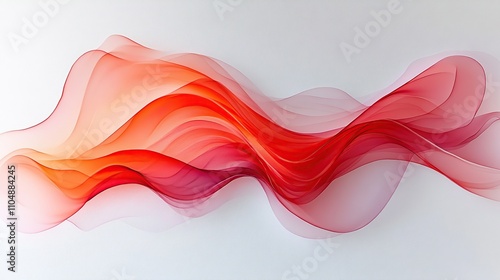 Abstract Red Wave: A Symphony of Color and Form