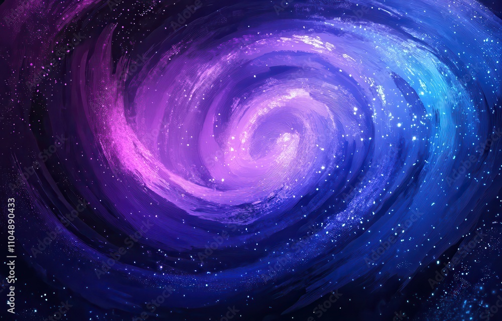 Colorful Swirling Galaxy with Vibrant Purple and Blue Shades Surrounded by Stars and Cosmic Dust, Captivating Deep Space Artwork for Galactic Themes Colorful Swirling Galaxy with Vibrant Purple and Blue Shades Surrounded by Stars and Cosmic Dust, Captivating Deep Space Artwork for Galactic Themes