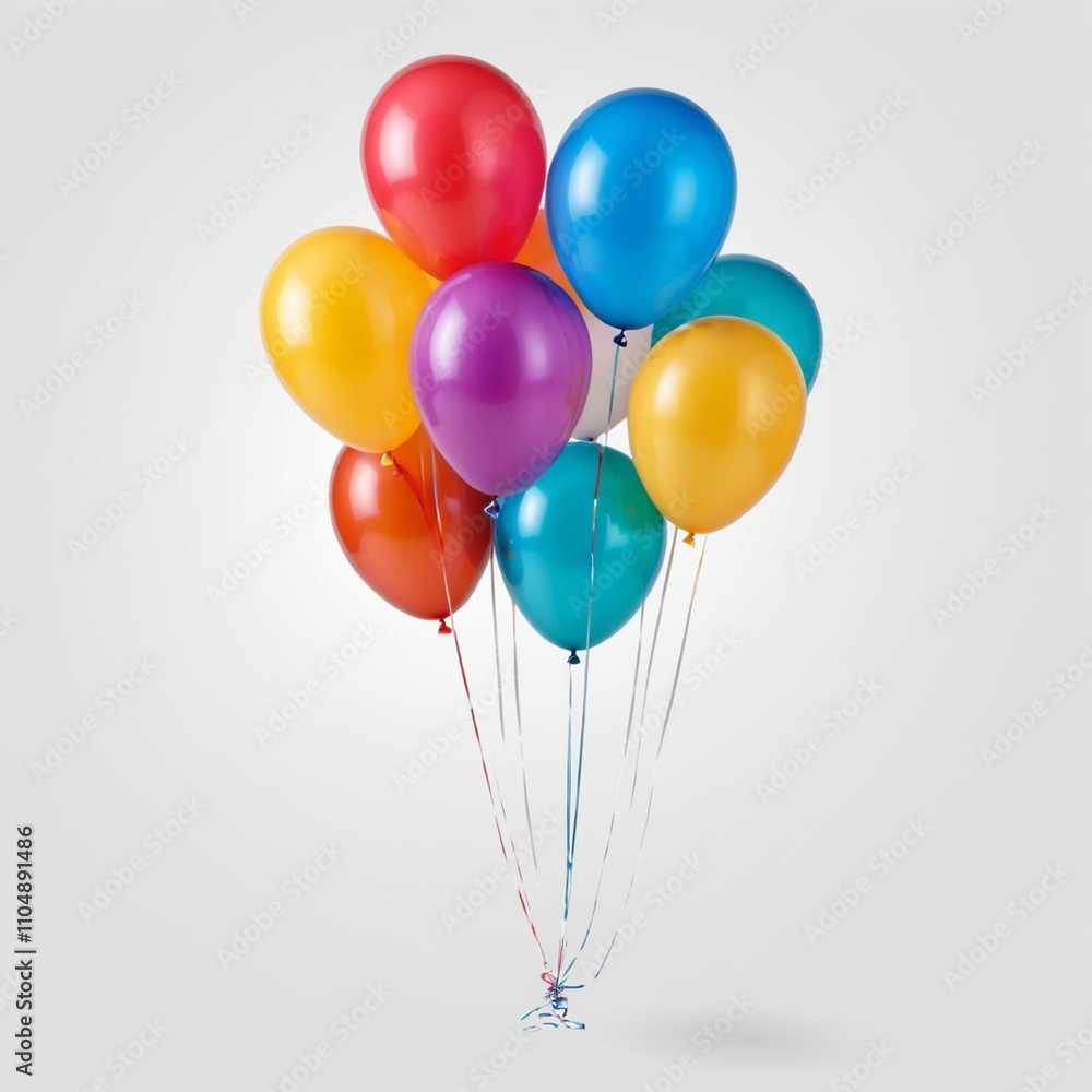 colorful balloons isolated on white background colorful balloons isolated on white background