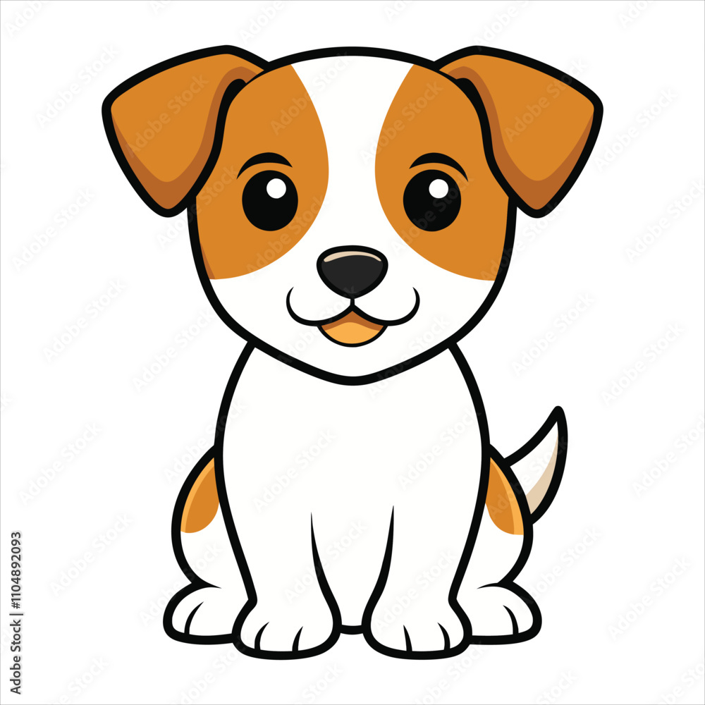 Cute Baby Jack Russell Terrier Sitting Vector Cartoon Illustration
Cute Baby Jack Russell Terrier Sitting Vector Cartoon Illustration