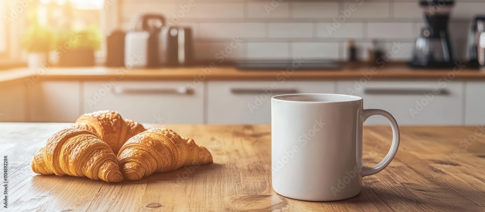 Morning Coffee and Croissants: A Cozy Kitchen Moment Morning Coffee and Croissants: A Cozy Kitchen Moment