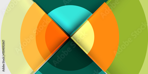 Target circle geometric abstract shapes. Vector Illustration For Wallpaper, Banner, Background, Card, Book Illustration, landing page