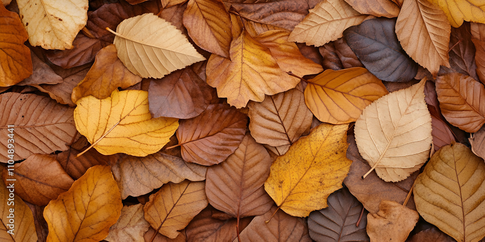 Autumn Leaves in Warm Seasonal Tones Autumn Leaves in Warm Seasonal Tones