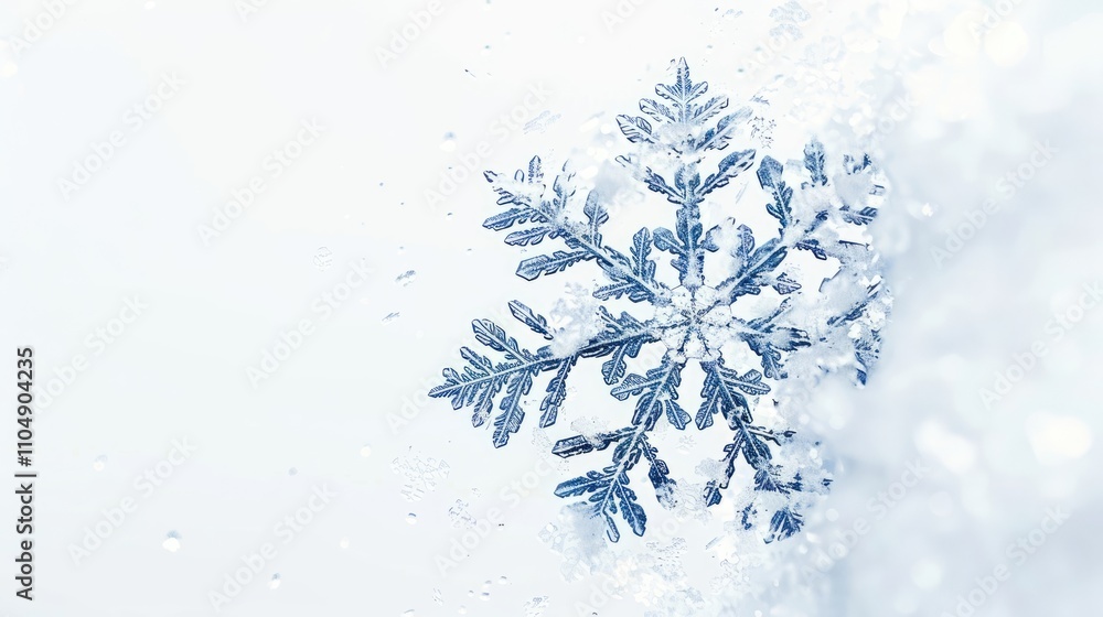 Obraz premium Abstract Snowflake Pattern Vector for Winter and Christmas Wallpaper