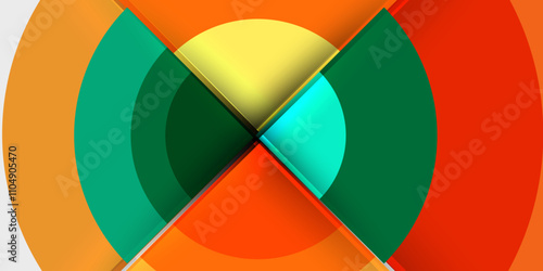 Target circle geometric abstract shapes. Vector Illustration For Wallpaper, Banner, Background, Card, Book Illustration, landing page