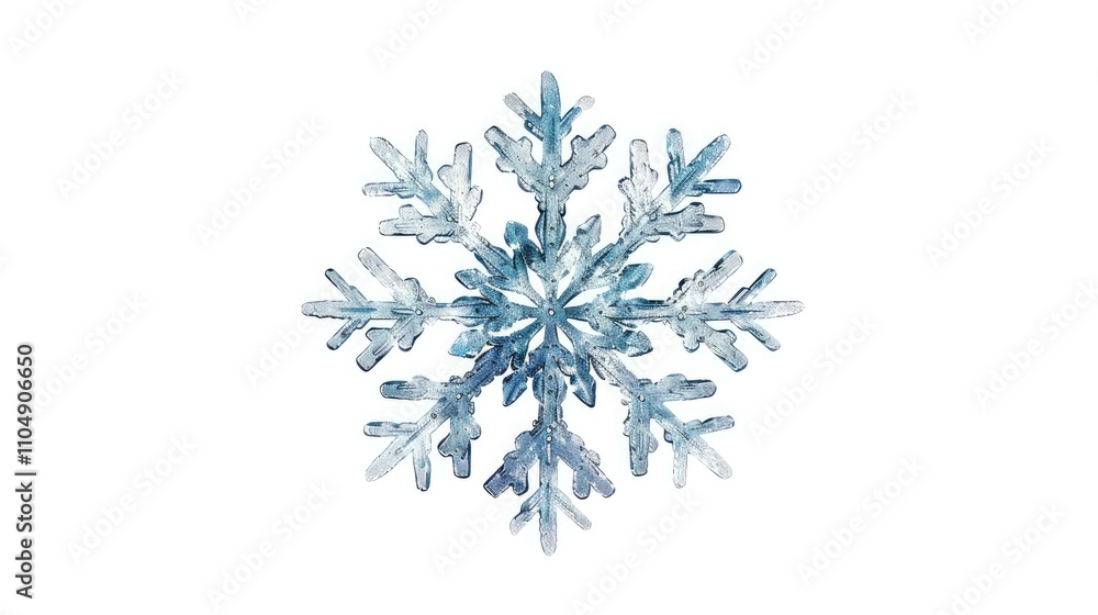 Snowflake Background with Cool Blue and Silver Crystal Shapes Snowflake Background with Cool Blue and Silver Crystal Shapes