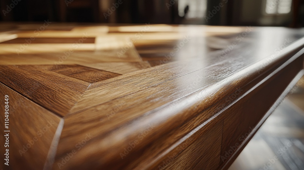 Intricate details of the joints and texture of a high-quality hardwood floor surface, emphasizing the premium craftsmanship and wood finishing Intricate details of the joints and texture of a high-quality hardwood floor surface, emphasizing the premium craftsmanship and wood finishing
