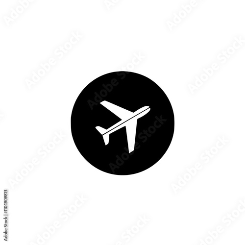 airplane icon on a white background