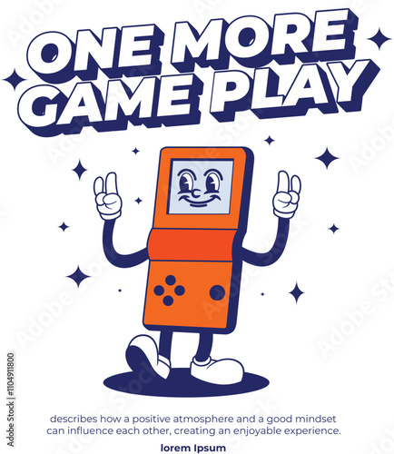 Illustration mascot game board retro