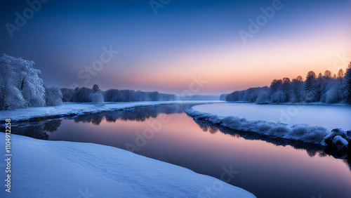 river in winter