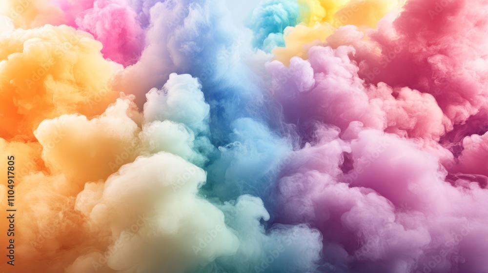 view of soft clouds of diffused colors view of soft clouds of diffused colors