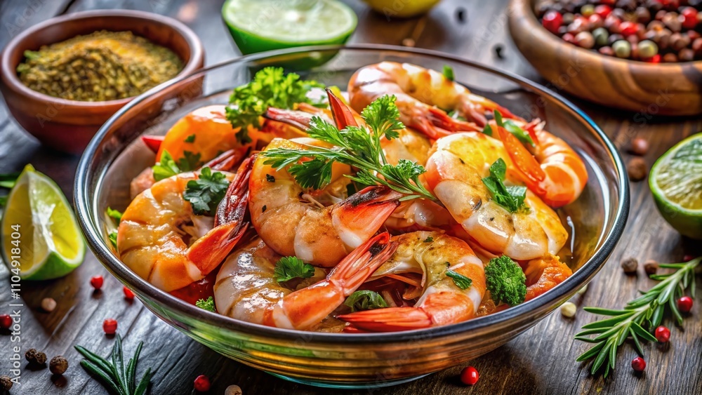 Delicious Marinated Shrimp - Grilled Prawn Preparation Delicious Marinated Shrimp - Grilled Prawn Preparation