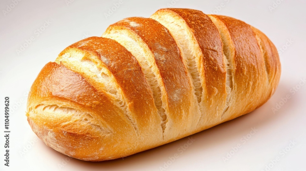Beautifully baked loaf of artisan bread, set against a plain background, Beautifully baked loaf of artisan bread, set against a plain background,
