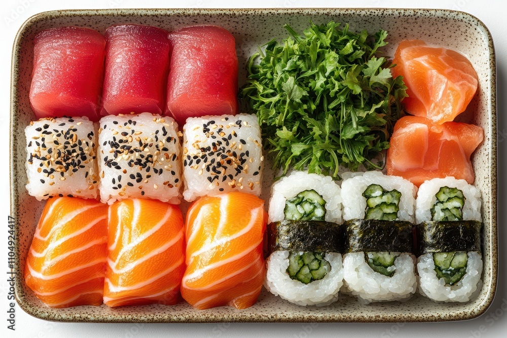 A minimalist hibachi-style presentation with clean lines and bold ingredients focusing on elegance. A minimalist hibachi-style presentation with clean lines and bold ingredients focusing on elegance.