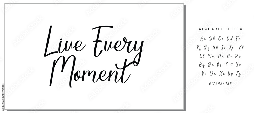 Live Every Moment Text Saying In Modern Typography Live Every Moment Text Saying In Modern Typography