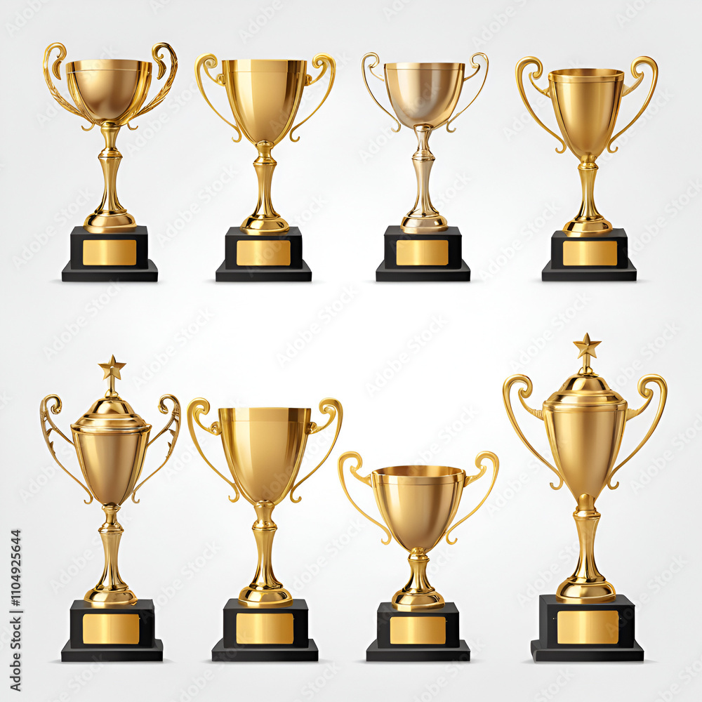 gold cup isolated on white gold cup isolated on white