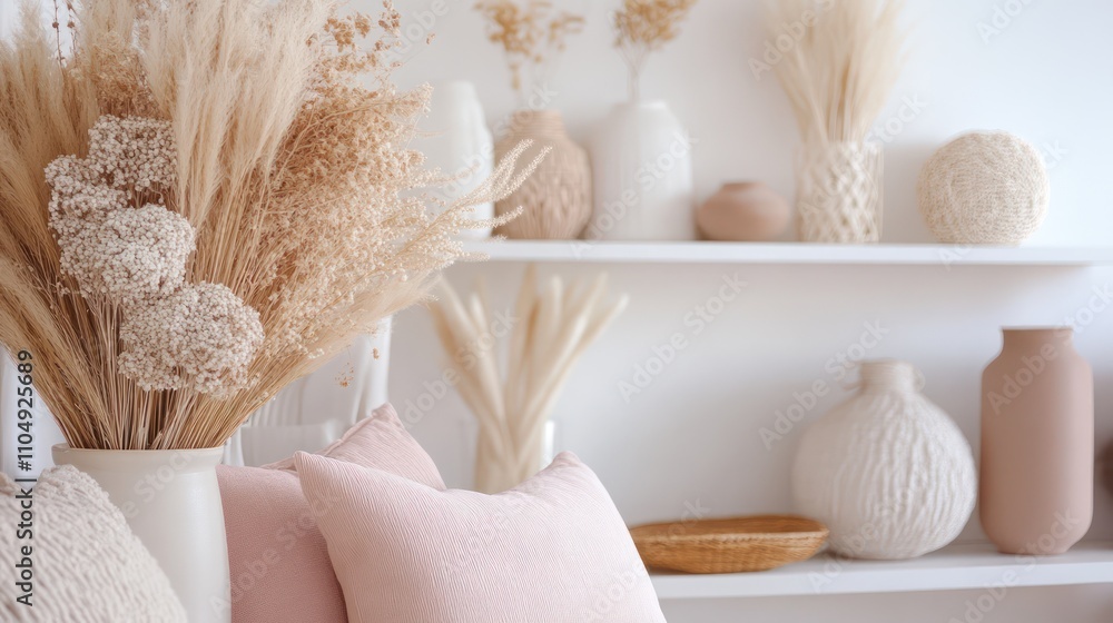 Bohemian Home Decor: Pampas Grass and Neutral Tones Bohemian Home Decor: Pampas Grass and Neutral Tones