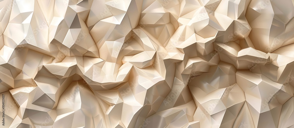 Geometric 3D Abstract White Polygon Background Geometric 3D Abstract White Polygon Background